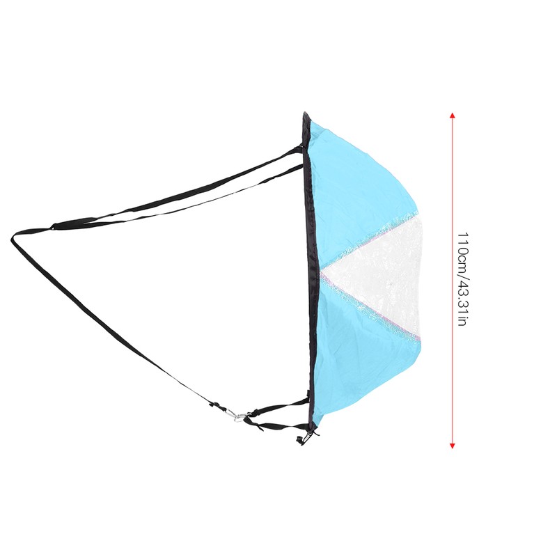 Polyester Taffeta Durable Folding Kayak Wind Sail Transparent Window Canoe
