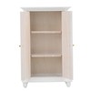Miniature Doll House Wardrobe White Wooden Double Door Household Closet