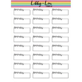 Birthday Planner Sticker | Libby and Lou Sticker Co