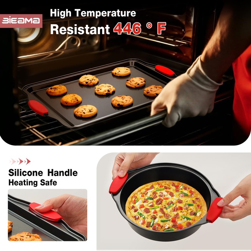 BIEAMA 13-Piece Baking Pans Sets, Nonstick Bakeware Sets