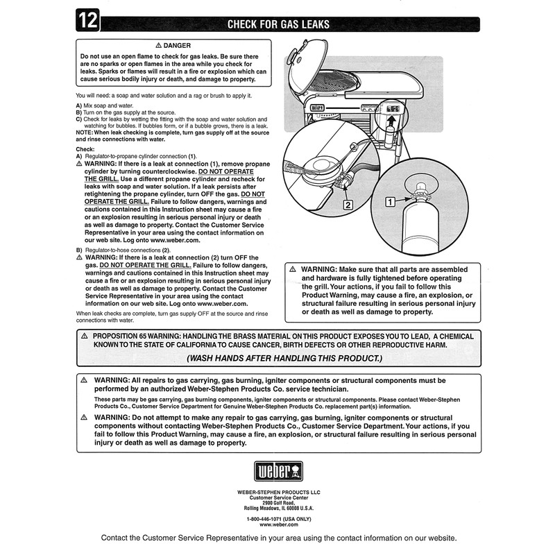 Weber Performer Replacement Gas Grill Igniter Kit 10470