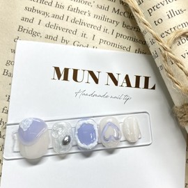 Heart Ice Cream Nail Tips - Mediaval / 하트 아이스크림 네일팁 - 미디오벌