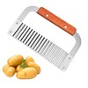 LATRAT Stainless Steel Soap Cutter Crinkle Wax Cutter with Hardwood