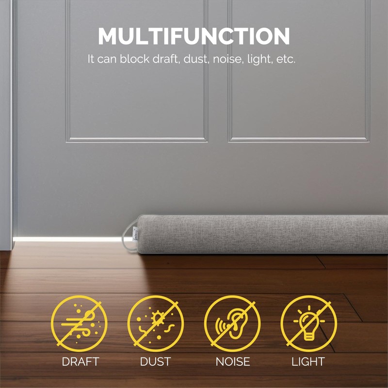 fowong Door Draft Stopper 30 Inch Weighted Under Door Noise