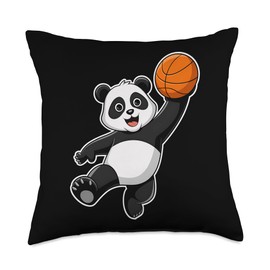 Panda Basketball Player Dunking Slam Dunk Sports Fan Gift Throw Pillow