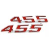BBRP NEW 455 Hood Emblem Set Red & Chrome Trim