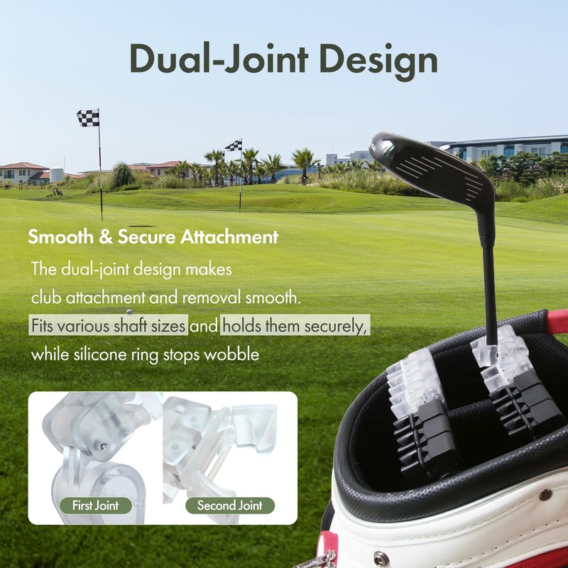 Pickclub 1PCS Golf Club Holder Club Organizer Durable Polycarbonate Clips