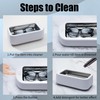 Ultrasonic Jewelry Cleaner Machine 22OZ Glasses Cleaner, Household 48Khz Sonic