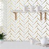 DICOFUN 10-Sheet Herringbone Tile Peel and Stick Backsplash, Polished White