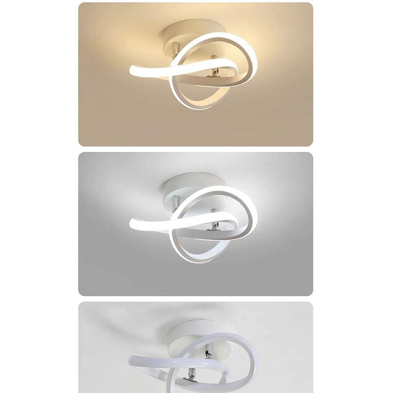 minfair Modern LED Ceiling Light,Round Geometry Ceiling Lamp,Chic Chandelier 4500K