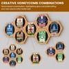 MLCLL Medal Hanger Display - Honeycomb Design, Bamboo Medal Holder,
