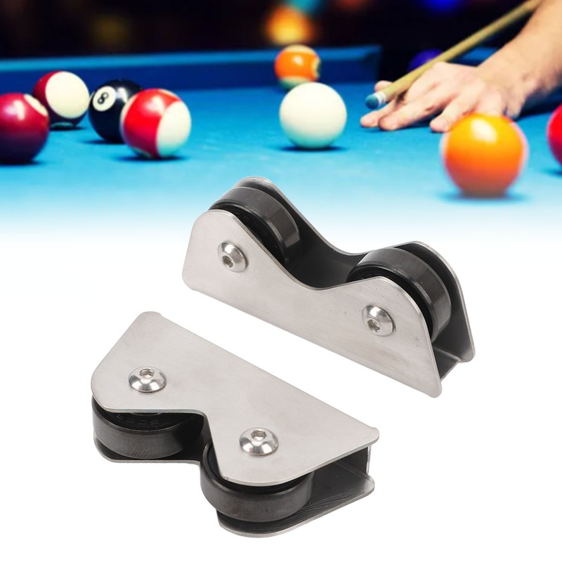 2Pcs Pool Billiard Cue Roller Stainless Steel Billiard Cue Straightness