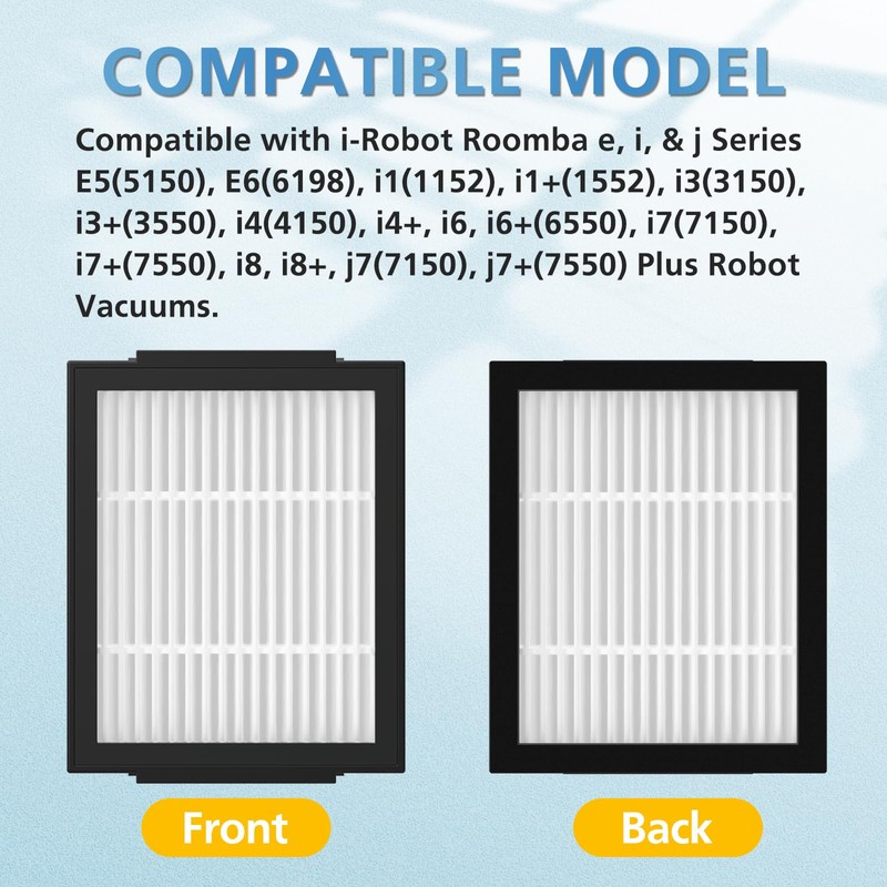 Filter Replacement for iRobot Roomba e, i and j Series