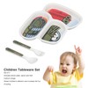 Children Tableware Set Cartoon Printed Unbreakable Divided Plate Toddler Eating