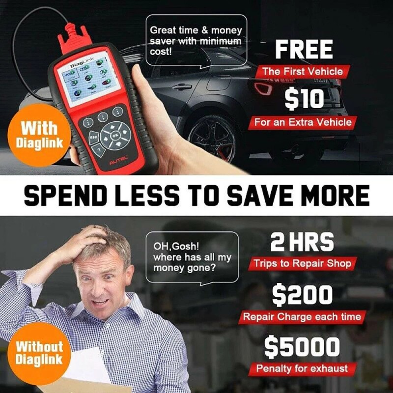 Autel 2025 Car All System Scanner Autel MaxiDiag Elite DiagLink