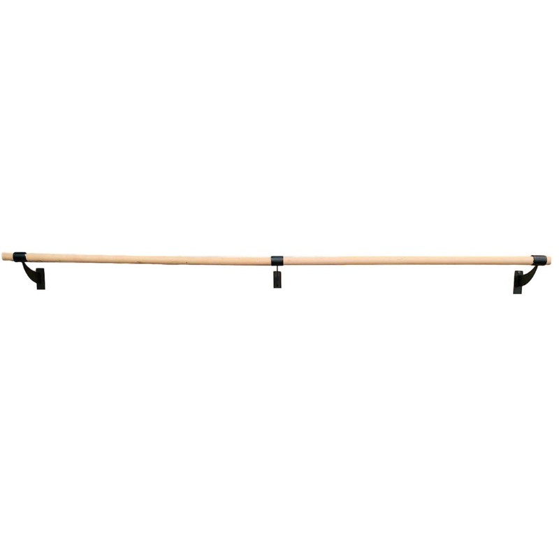 Pro-Gymnastics Ballet Barre 6 FT Long Single Bar Black 2.0”