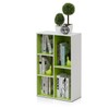 Furinno Luder Bookcase / Book / Storage , 5-Cube, White/Green