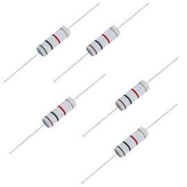 Aopin 1K Ohm Metal Oxide Film Resistors, ±5% Tolerance High Precision 5 Watt Resistors for Electronic Circuits, Alternative Resistors for DIY Projects and Experiments, 20 Pieces