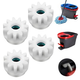 LANAFAY 4Pcs Spin Mop Replacement Parts Compatible with Vileda, One Way Bearing Sprockets Pedal Repair Replacement, Spin Mop Bucket Gear Replacement Part for Vileda and More Rotation Mop