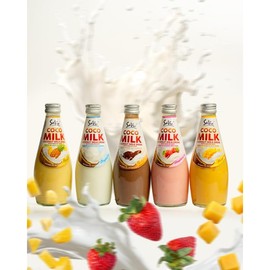Savia - Coconut Milk Drink, Quality Coconut - Based Beverage, Made with Real Coconut Pulp & Natural, Delicious & Refreshing, Vegetarian, Gluten-Free (9.8oz, 12-pack) - flavor : Strawberry