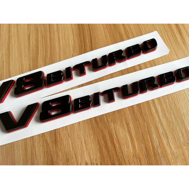 2PCS 2017+ V8 Biturbo Left & Right Side Decal Badge