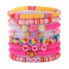 BFFAEAE Friendship Bracelets Heishi Surfer Clay Bead Bracelets Stack Beaded