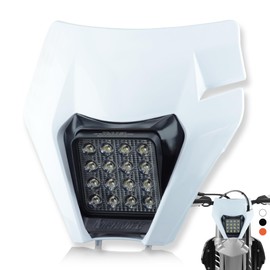 sawrain Universal Dirt Pit Bike LED Headlight - Motorcycle Dirtbike Headlight for EXC - Dirt Pit Bike Accessories White
