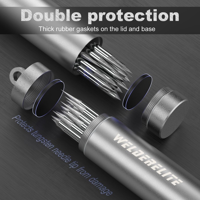 WelderElite Gray Storage Tube for TIG Tungsten Electrode - Customized