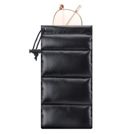 MoKo Soft Glasses Case, Portable Lightweight Sunglasses Case Easy to Use, Protective Glasses Pouch with Drawstring Closure for Women Men, Black