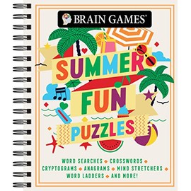 Brain Games - Summer Fun Puzzles (#3): Word Searches, Crosswords, Cryptograms, Anagrams, Mind Stretchers, Word Ladders, And More! (Volume 3)