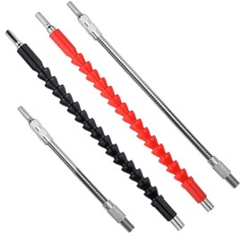 4 x Flexible Shaft Drill, Drill Extension, Around the Corner Screwdriver, for Electric Drills