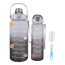 Trixter Botella De Agua Deportiva 2pzs De Pareja Antifugas No Tóxico