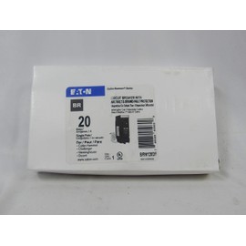 BRN120DF Breaker, 20A, 1P, 120/240V, 10 kAIC, Type BR AFCI/GFCI (Original version, 2-Pack)