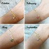 Nupdot June Birth Flower Bracelets, 14K Gold Plated Birth Month
