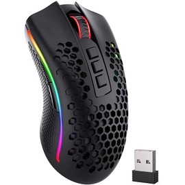 Redragon Mouse inalambrico Gamer Ligero RGB Storm Pro conexión 2.4