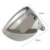 Open Face Helmet Visor Motorcycle Helmet Bubble Lens 3-Snap Bubble