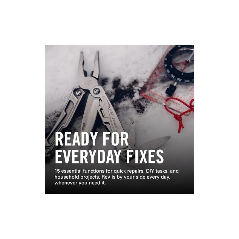 LEATHERMAN, Rev Pocket Size Multitool with Package Opener and Screwdrivers,