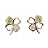 KASHIMA K10/WG 0.02ct Diamond/Peridot Clover Earrings