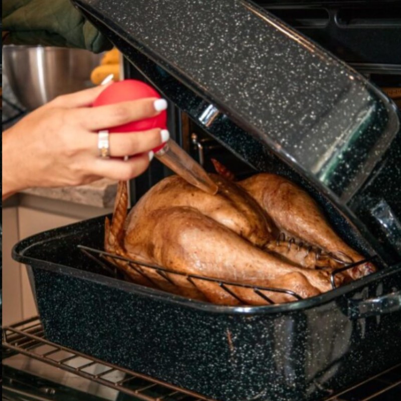 Granite Ware 25 lb Rectangular Roaster Set (10pcs), includes Lid,