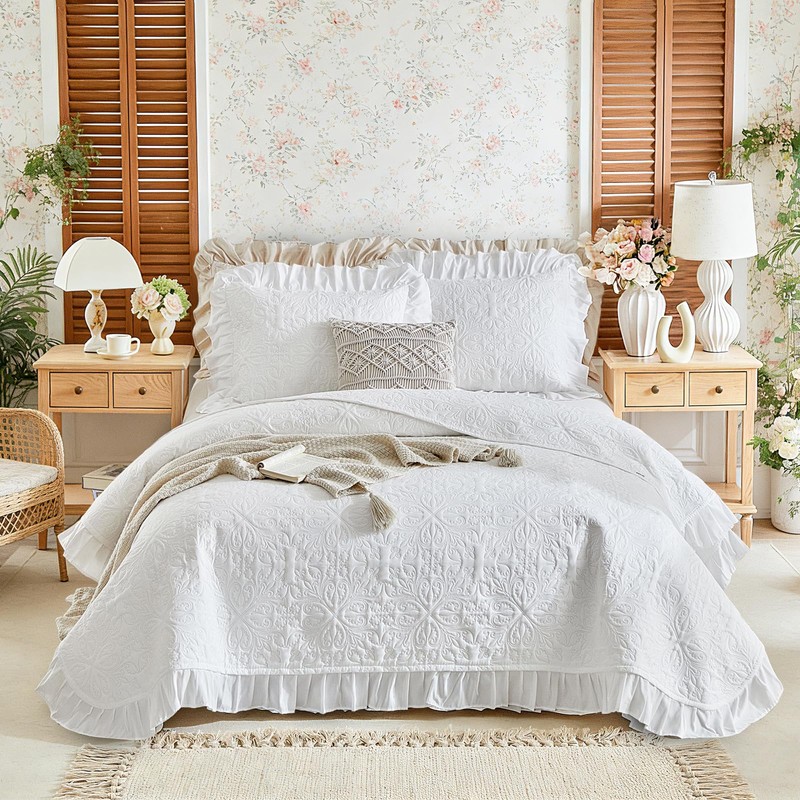 Ruffles Quilt Set Queen Size 96 * 96in - 3