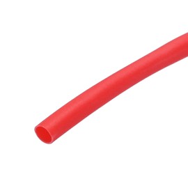 QUARKZMAN Heat Shrink Tubing 1 mm Diameter x 3.1 m Length, Heat Shrink Tubing Shrink Ratio 2:1 PE Heat Shrink Tube Set for Cable Insulation Cable Connections Cable Bundling, Red