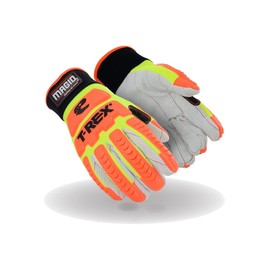 MAGID T-REX Primal Series TRX510 Cotton Blend Corded Palm Impact Glove | Cut Level A2, Size 8/M (2 Pairs), 510 Primal
