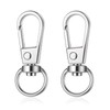 2 Pcs Silver Metal Lobster Claw Clasps Swivel Snap Hook
