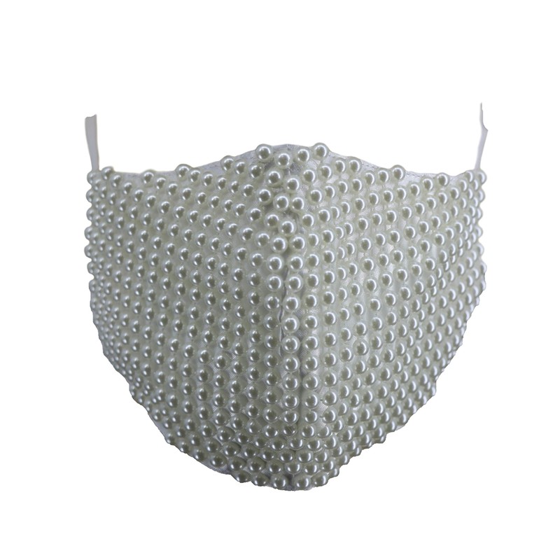 Fashion Cloth Face Mask (White Pearl)