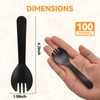 Cofimkate 100Pcs Mini Plastic Spork, 4.2 Inch Individually Wrapped Disposable