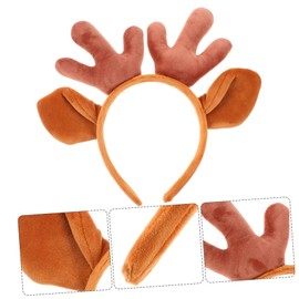SAFIGLE Antler Headband with Deer Ears for Women Lightweight Decorative Hair Accessory for Christmas Parties and Festivals Sturdy Comfortable Headband for Photo Props and Holiday
