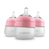 Nanobébé, Biberón de Silicón, 150 ml./ 5Oz. 3Pack Color Rosa