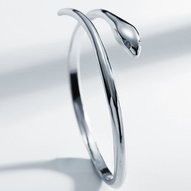Jewboo 925 Sterling Silver Snake Bangle Bracelet Woman Original Design Jewelry Gift 20G