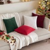 Miulee Pack of 2 Corduroy Soft Soild Christmas Decorative Square