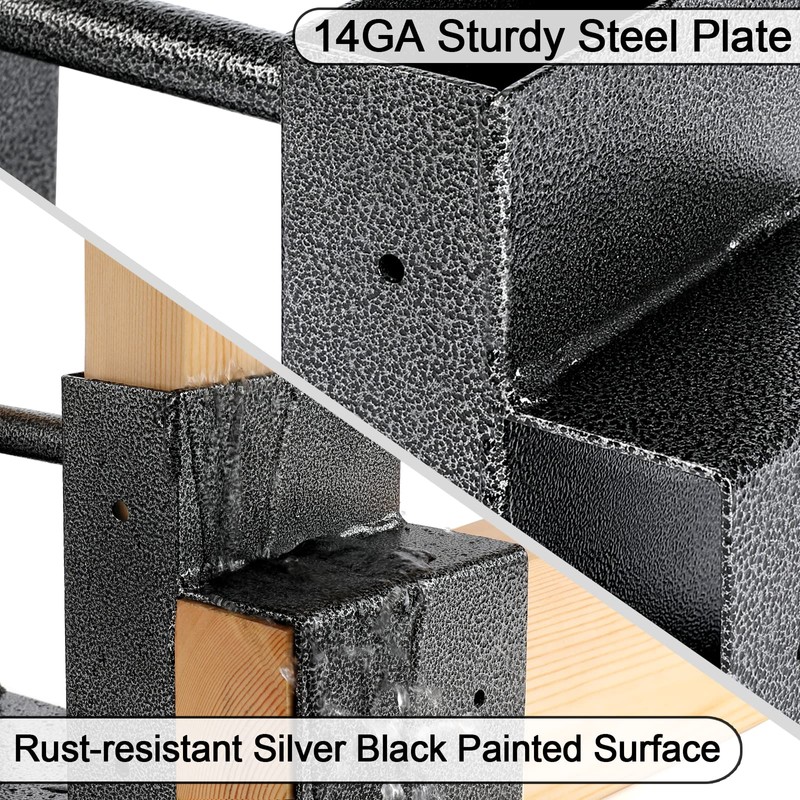 MOFEEZ Outdoor Firewood Log Storage Rack 2x4 Bracket Kit, Fireplace